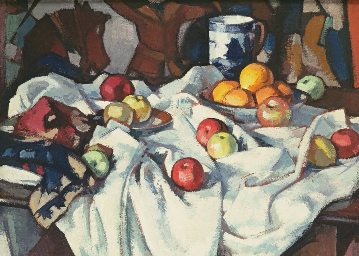 Narancs és alma csendélet alkotó: Samuel John Peploe