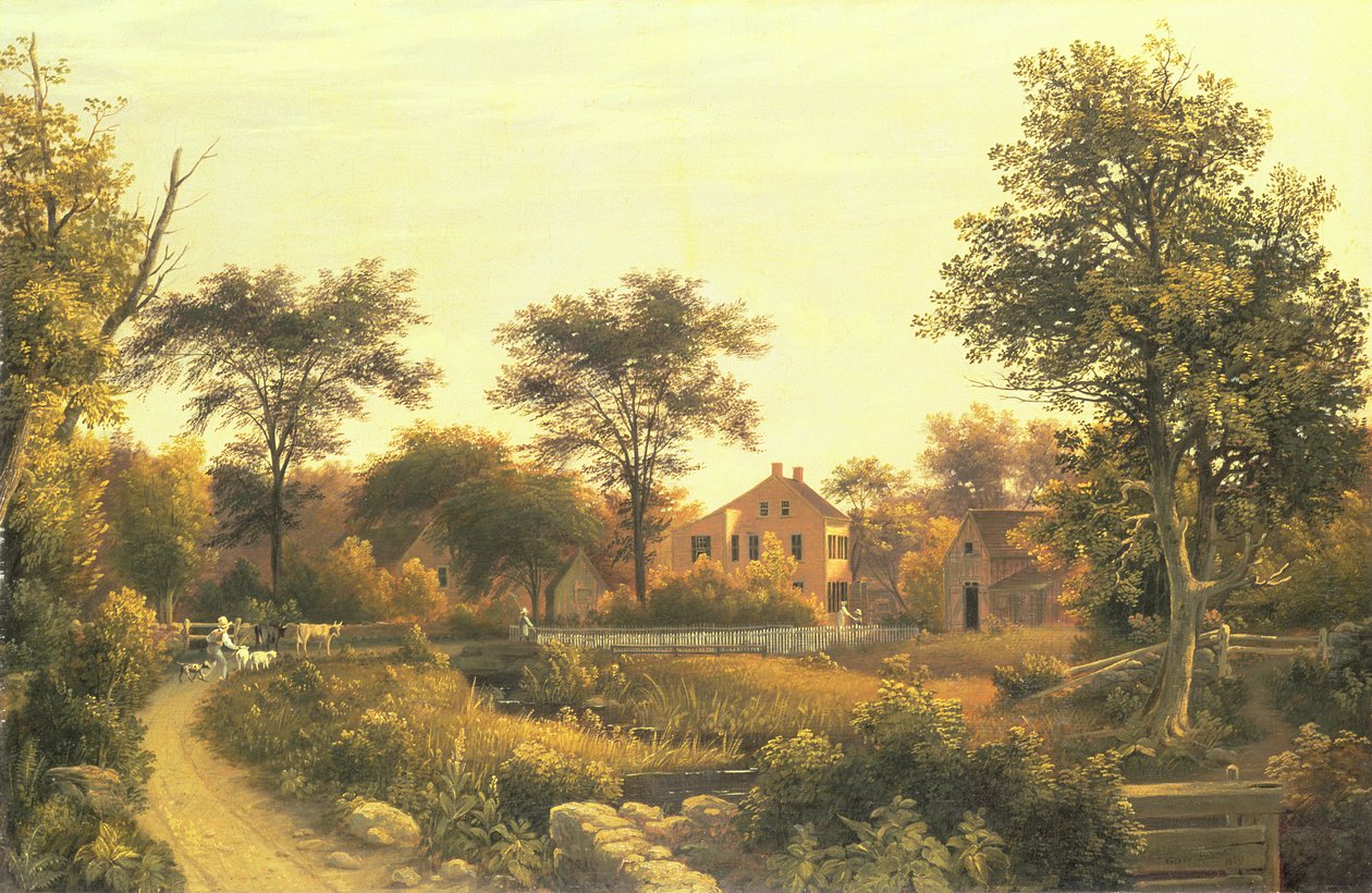 New England Homestead, 1839 alkotó: Samuel Lancaster Gerry