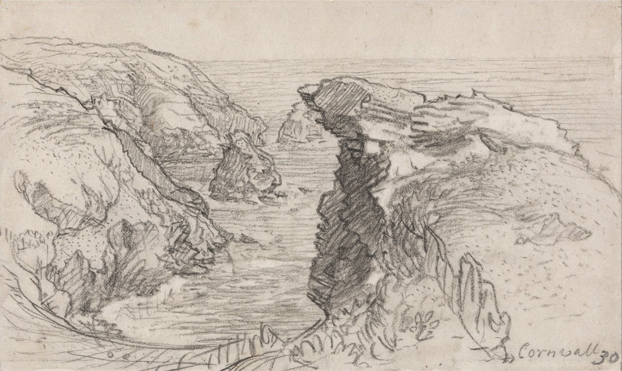 Egy oldal egy Cornish Sketchbook-ból- Cornwall 30 alkotó: Samuel Palmer