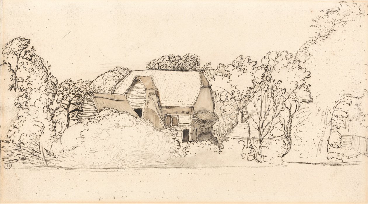 Ősi pajta Shorehamben alkotó: Samuel Palmer