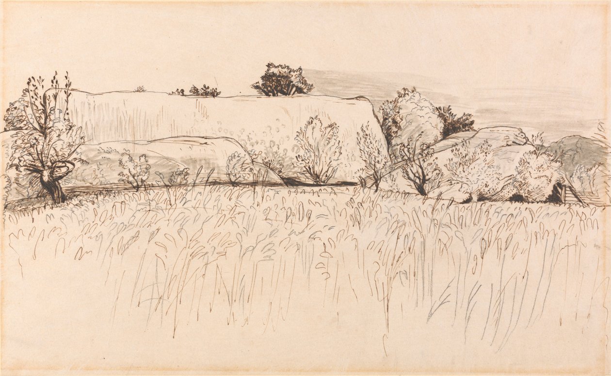 Cornfields with Barn, Shoreham alkotó: Samuel Palmer