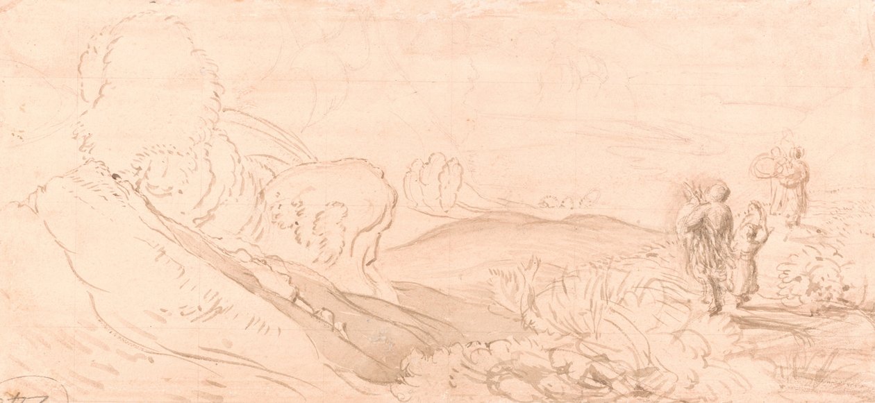 Tájvázlat alkotó: Samuel Palmer