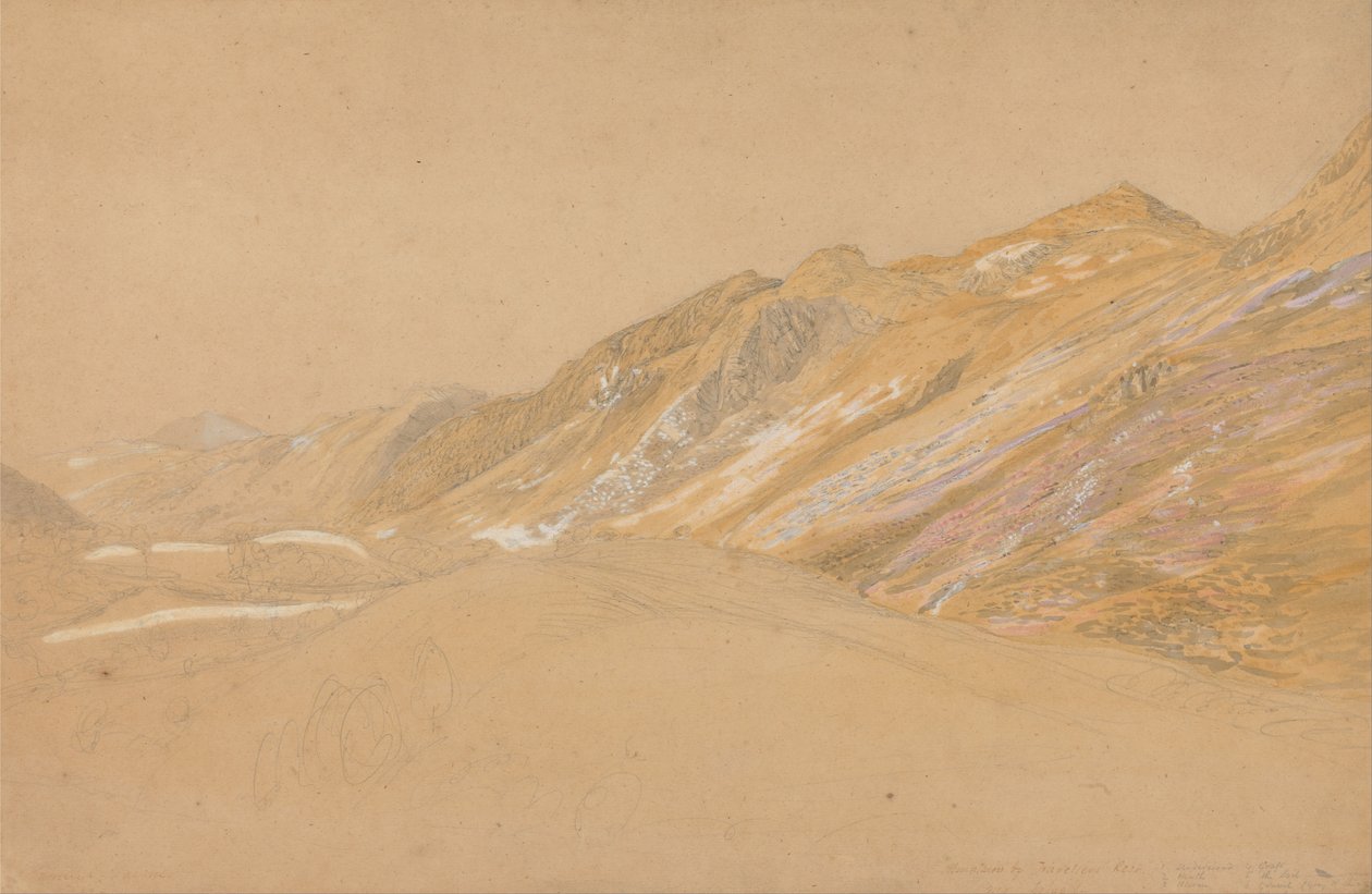 Hegyek az utazók közelében Dolgelly közelében alkotó: Samuel Palmer