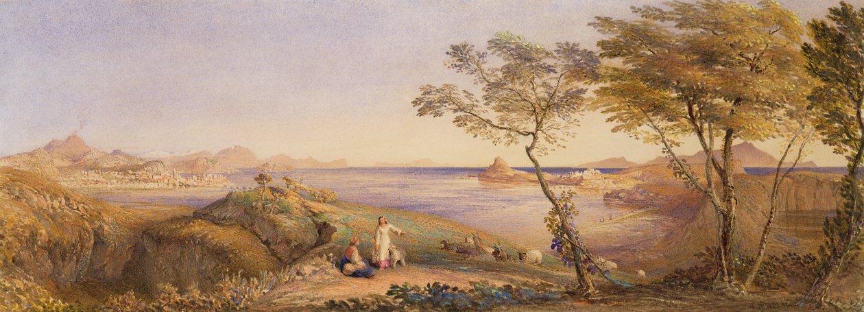 A Baiae-öböl a Monte Nuovo-tól alkotó: Samuel Palmer
