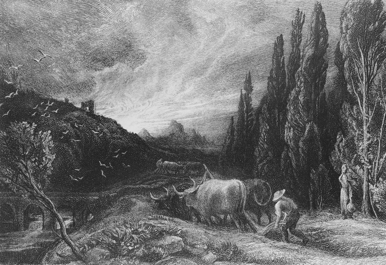 A korai szántó, 186179 alkotó: Samuel Palmer