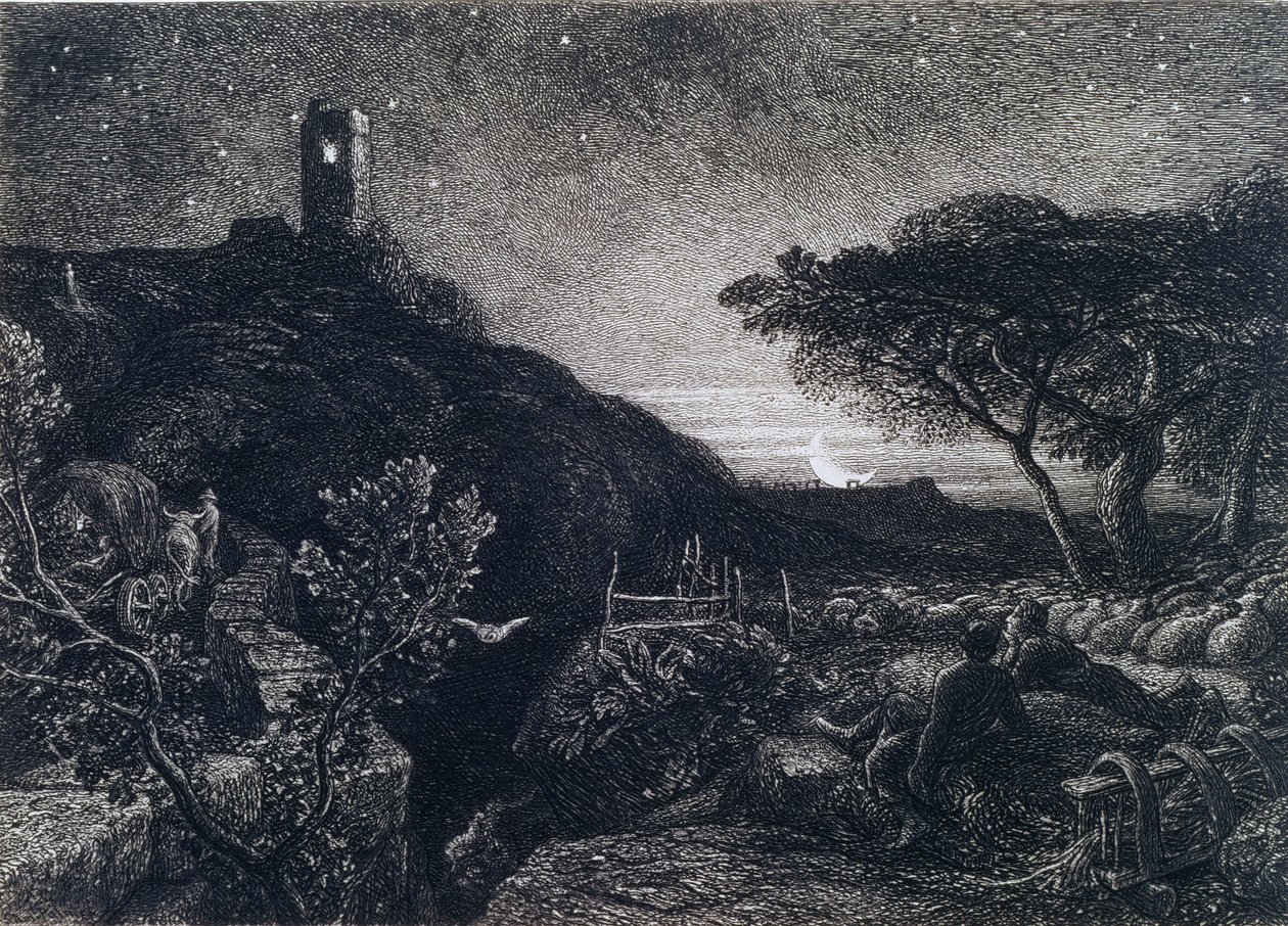 A magányos torony, 1879 alkotó: Samuel Palmer