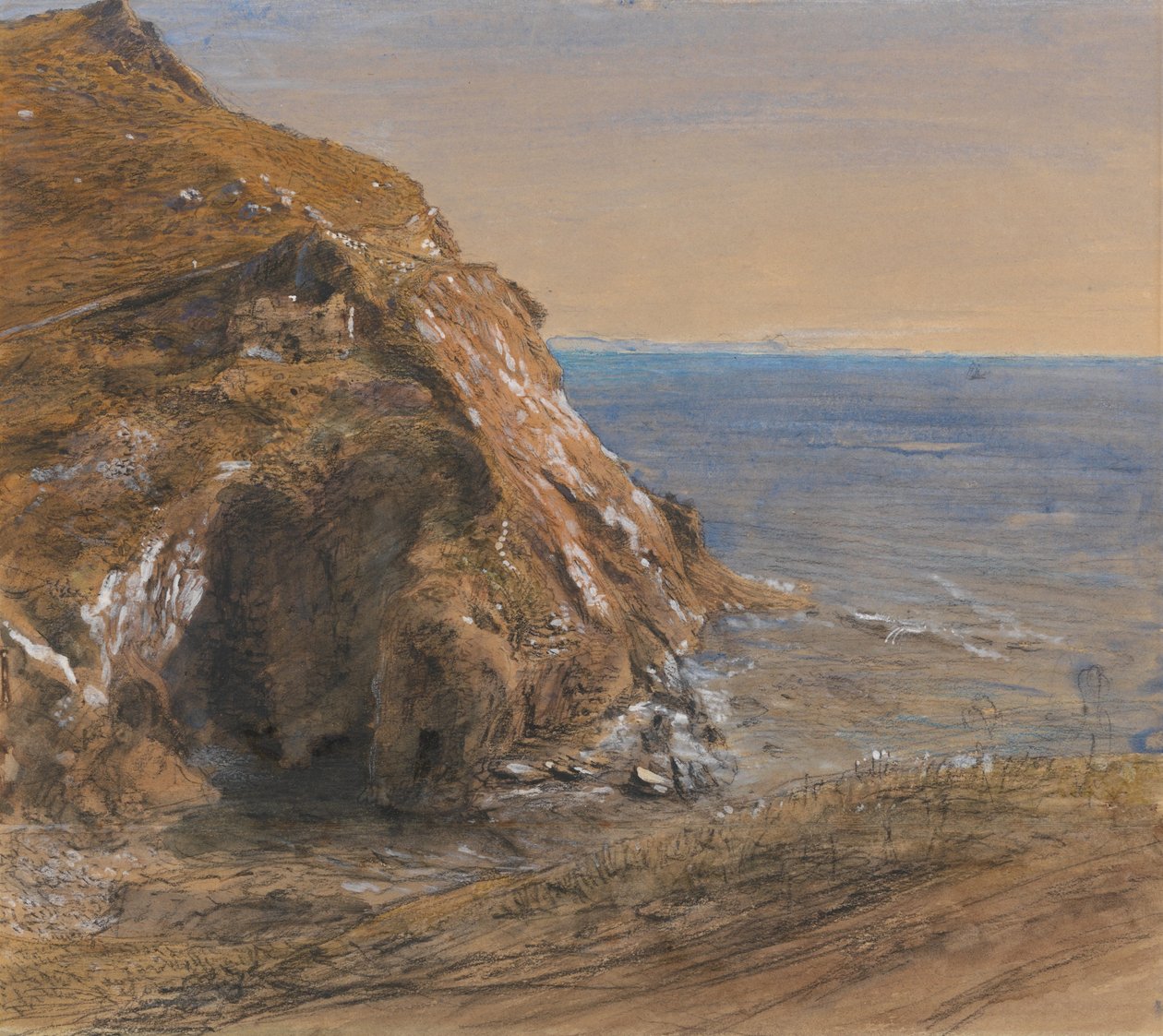A sziklacsúszás Boscastle közelében alkotó: Samuel Palmer