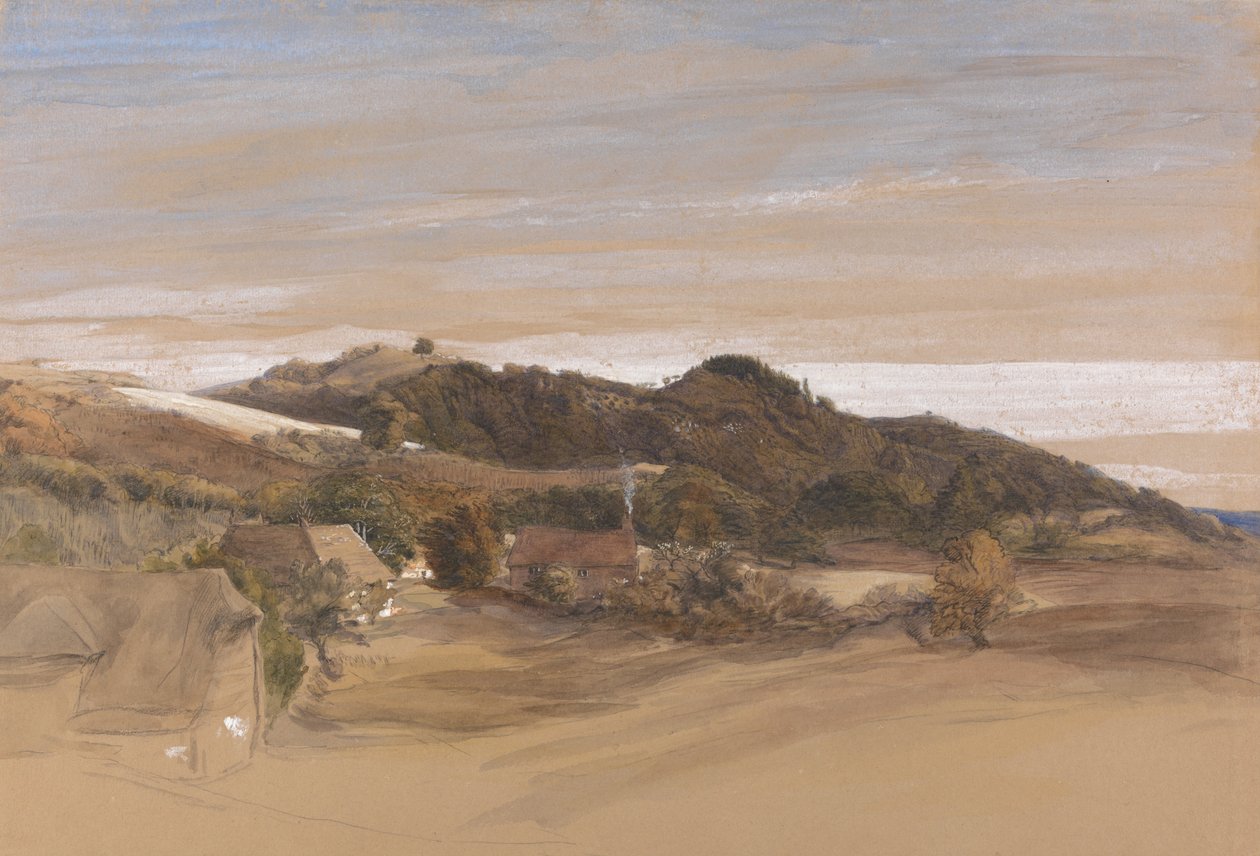 Underriver Hills, Sevenoaks közelében, Kent, J. Herries földjéről, Esq. alkotó: Samuel Palmer