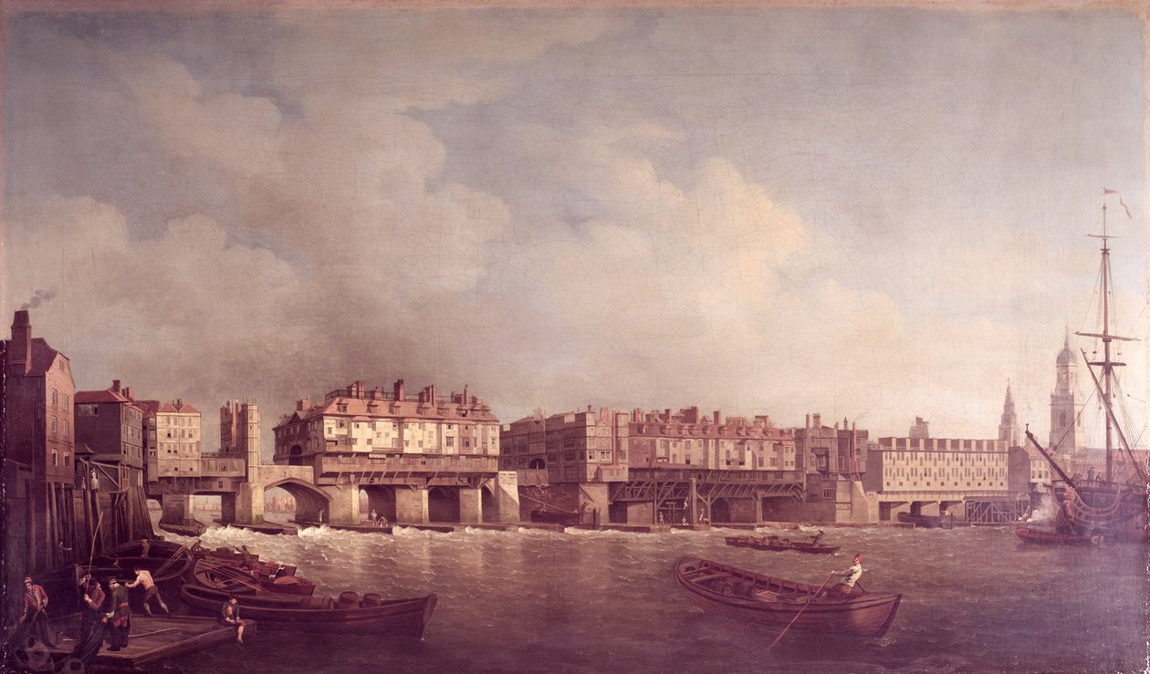 London Bridge az átalakítás előtt 1757-ben alkotó: Samuel Scott
