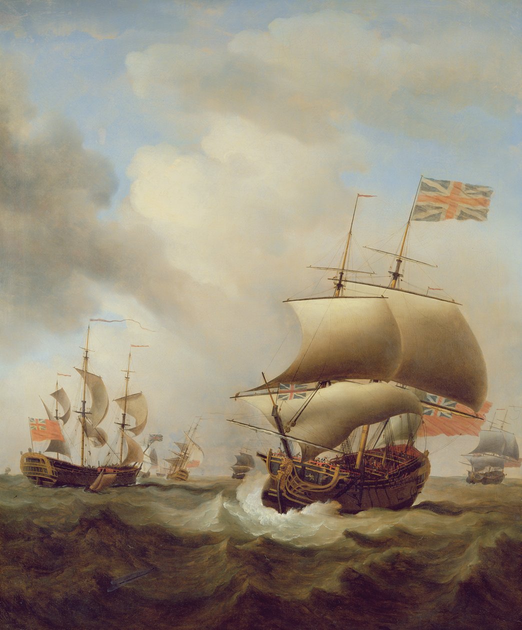 Szállítás hullámzó tengeren, 1753 alkotó: Samuel Scott