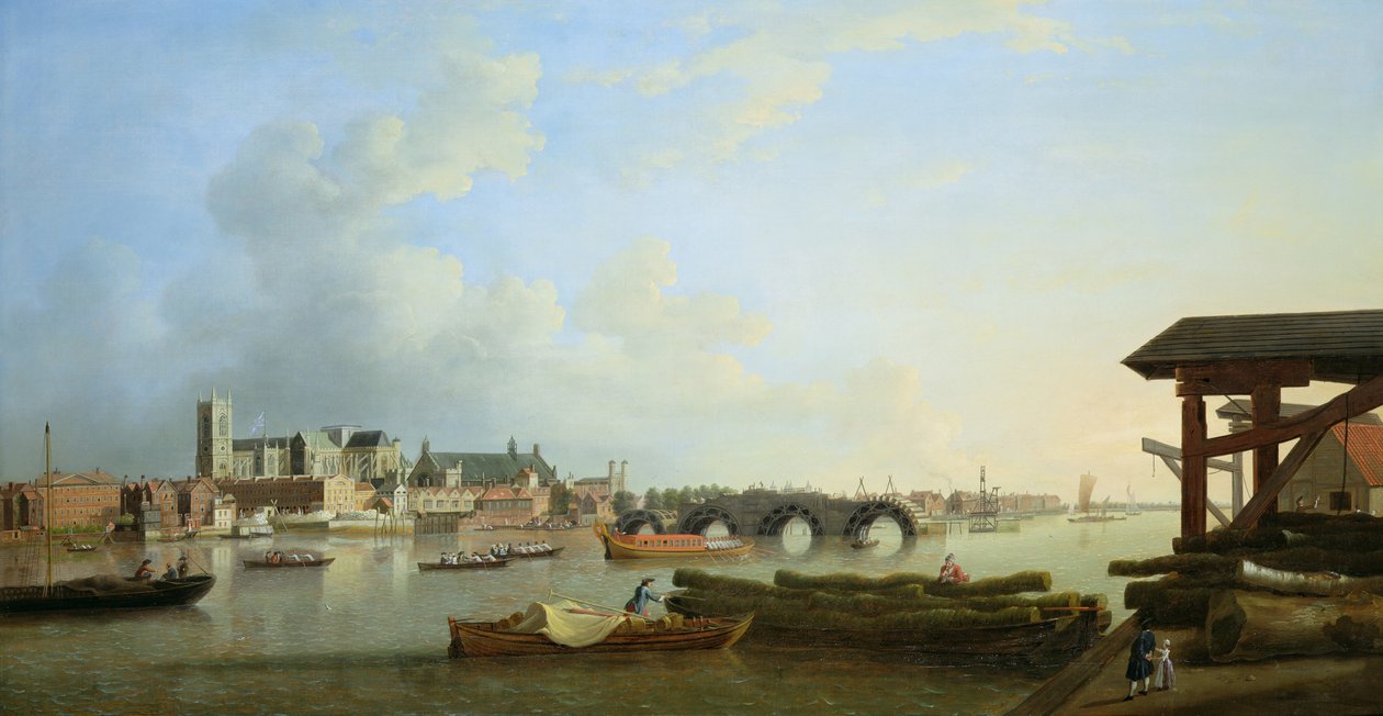 A Westminster híd építése, 1749 alkotó: Samuel Scott