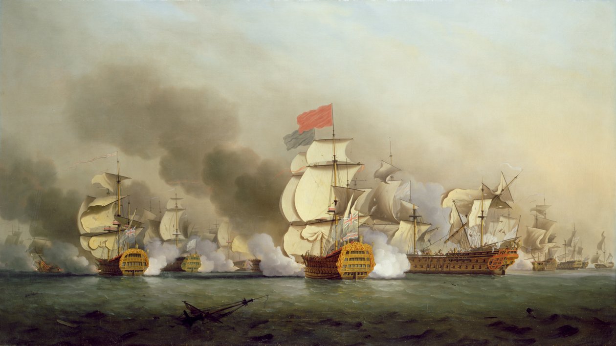 Sir George Anson ellentengernagy (1697-1762) győzelme a Finisterre-foknál, 1749 olaj, vászon) alkotó: Samuel Scott