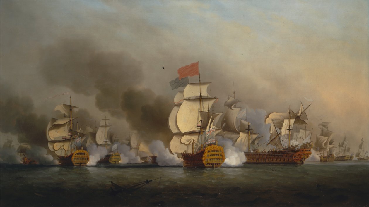 Sir George Ansons altengernagy győzelem a Finisterre -foknál alkotó: Samuel Scott