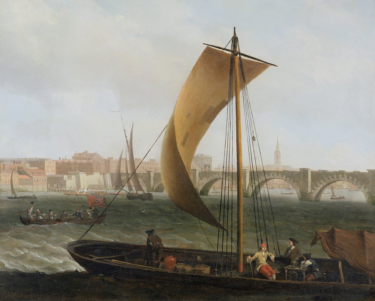 Kilátás a Temzére a Westminster híddal, 1743-44 körül alkotó: Samuel Scott