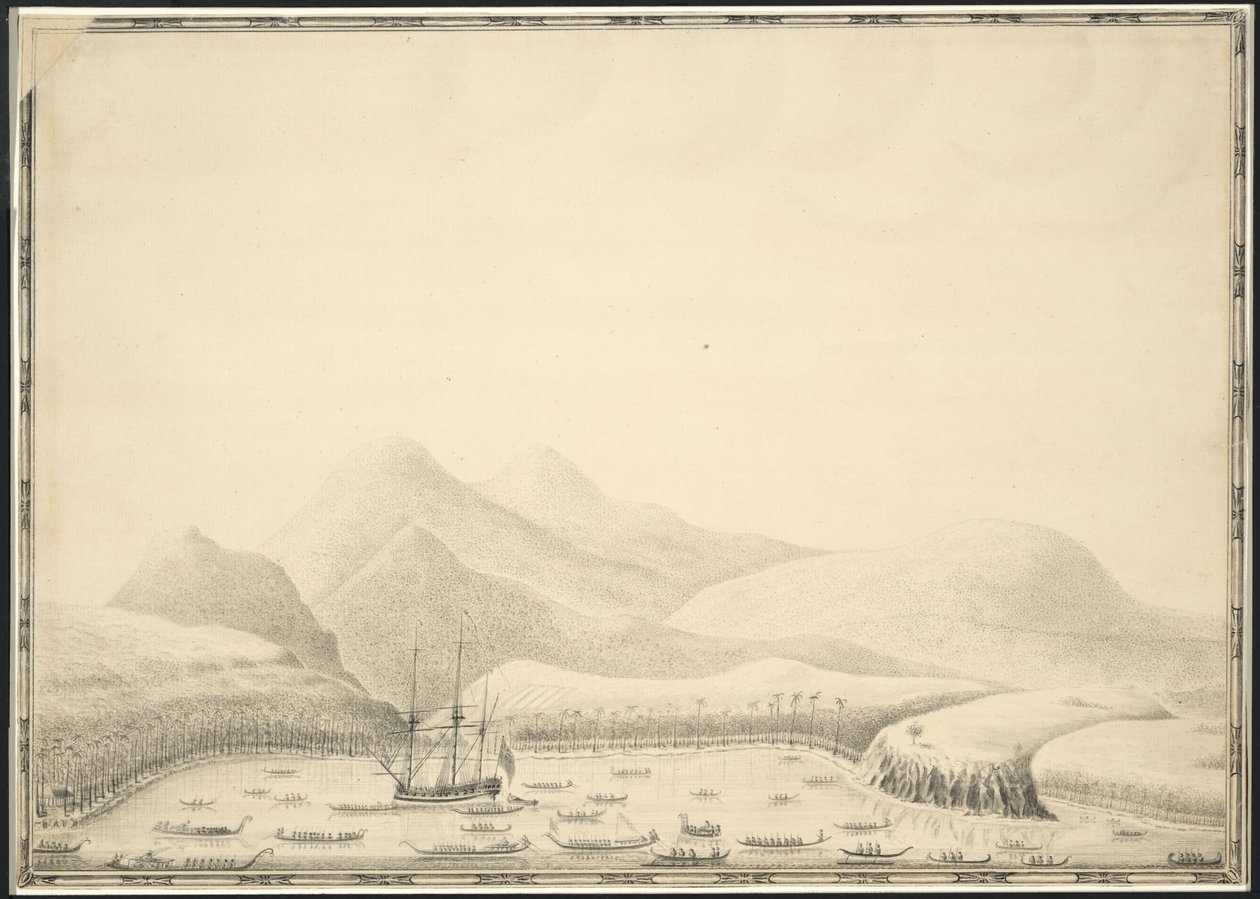 Otaheite (azaz Tahiti) vagy King Georges -sziget, Samuel Wallis (1728–1795) alkotó: Samuel Wallis