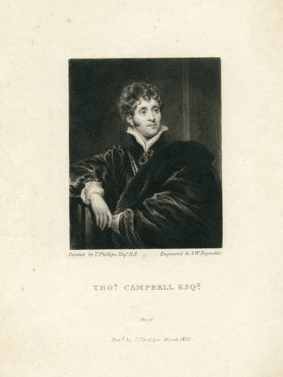 Thomas Campbell, 1818 (metszet) alkotó: Samuel William I Reynolds