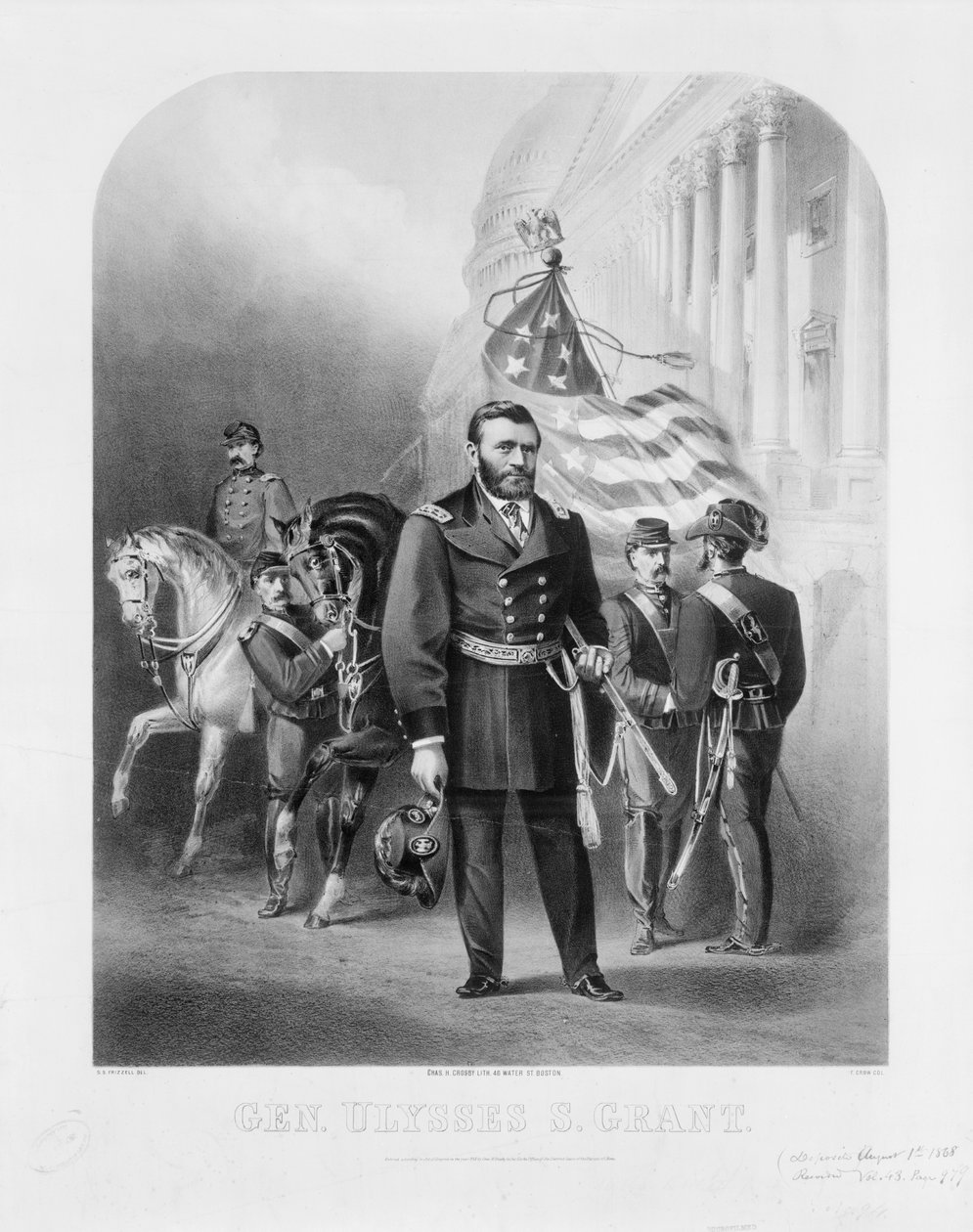 Ulysses S. Grant tábornok az Egyesült Államok Capitoliumában, 1868 alkotó: Samuel after Frizzell