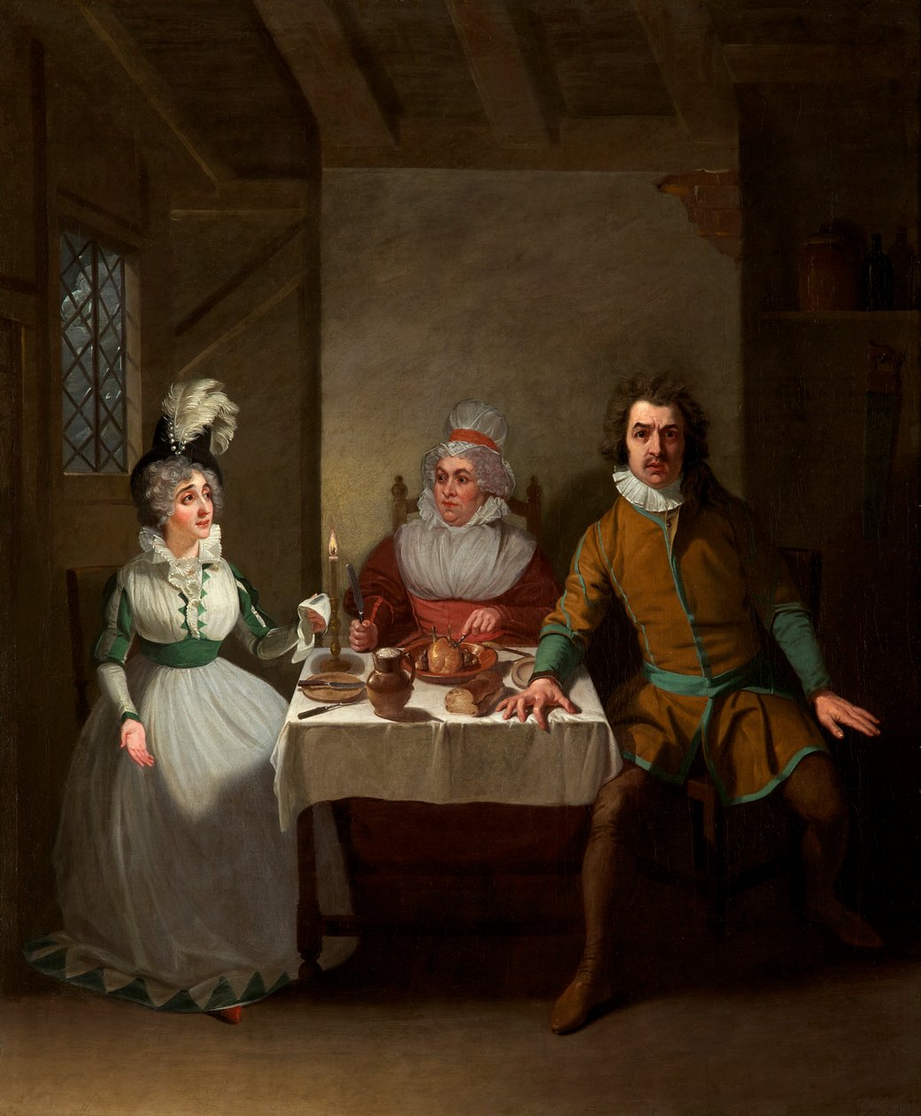 Bland, Booth; és Bannister Morton „The Children in the Wood” című filmjében, Haymarket Theatre, 1793 alkotó: Samuel de Wilde