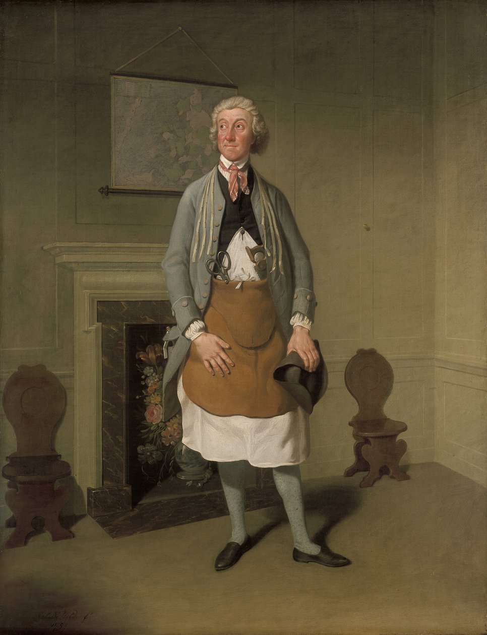 Mr Suett, mint Dicky Gossip a „My Grandmother” című filmben, 1797 alkotó: Samuel de Wilde