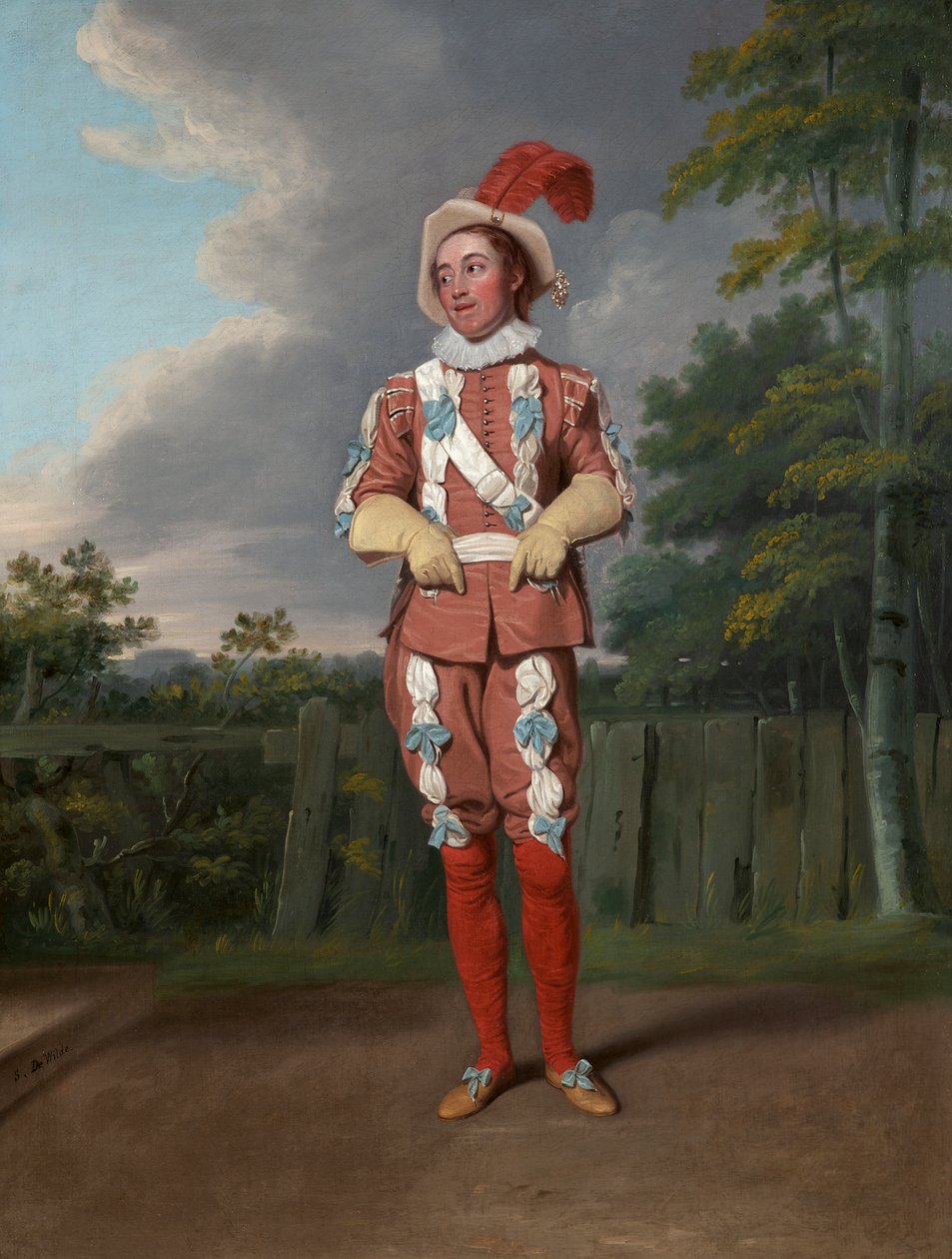 Thomas Collins Slender szerepében Shakespeare "The Merry Wives of Windsor"-ban, Drury Lane, 1802 alkotó: Samuel de Wilde