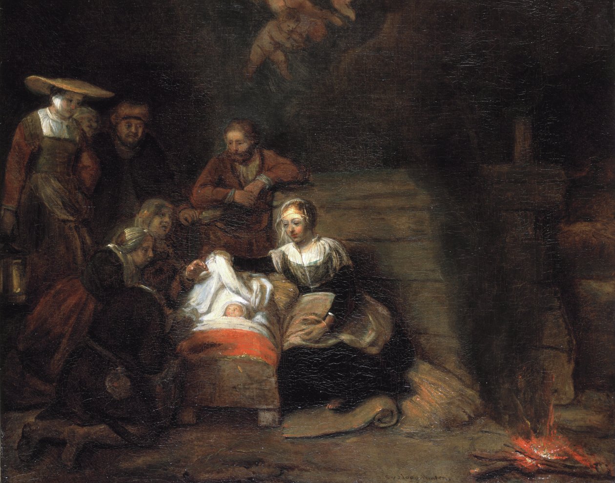 A pásztorok imádata alkotó: Samuel van Hoogstraten