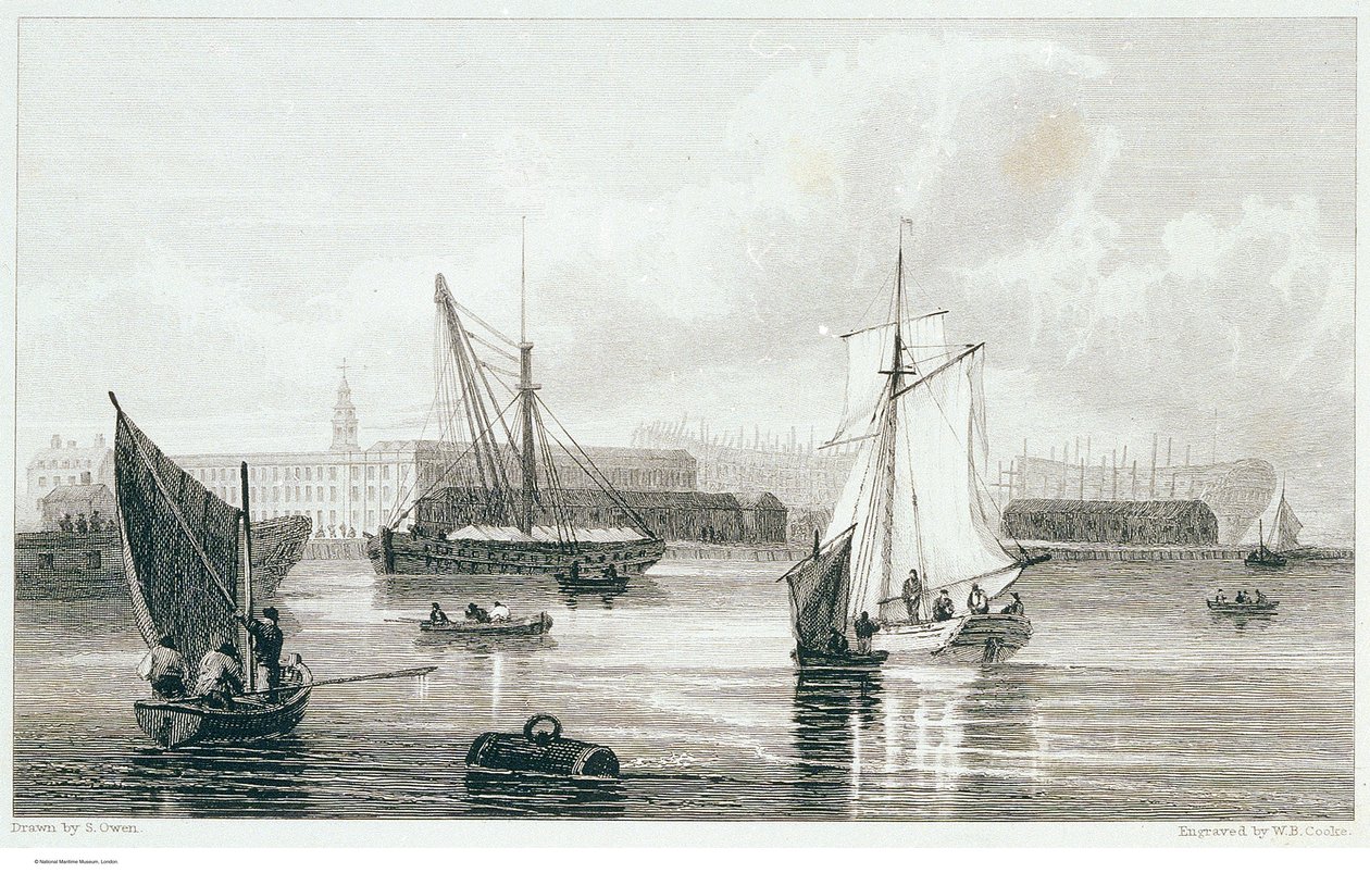Deptford, 1812 körül (metszet) alkotó: Samuel (after) Owen