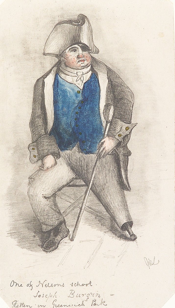 Joseph Burgin portréja, 1844 körül (grafit és akvarell) alkotó: Samuel (attr.to) Lane