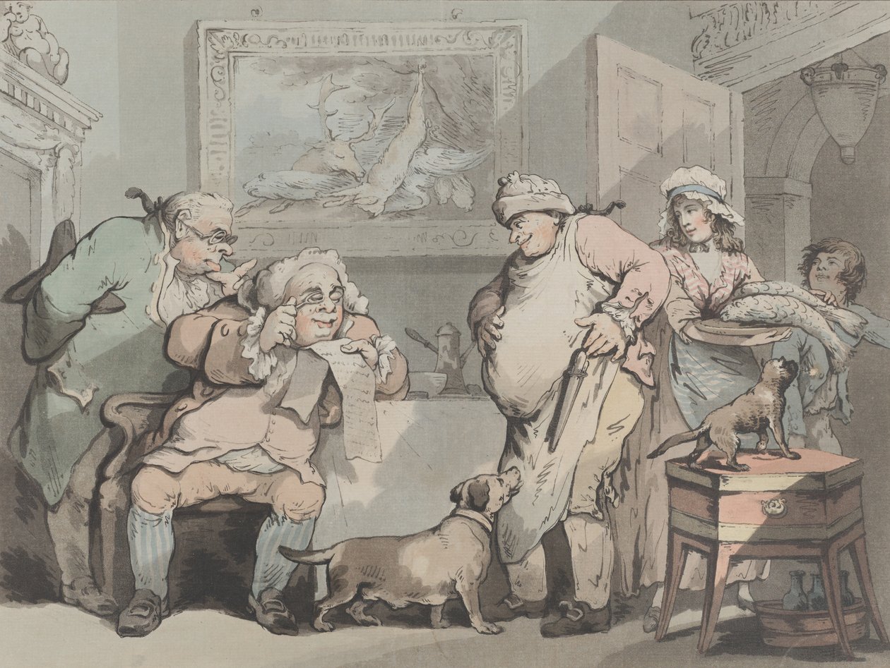 Studious Gluttons, 1788. október. alkotó: Samuel Alken