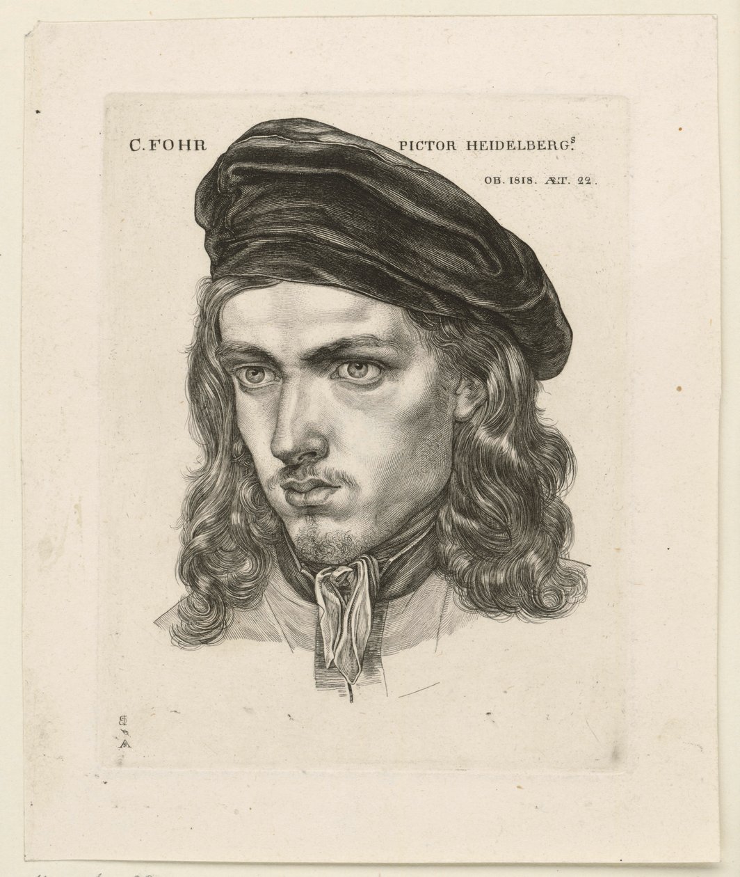 Karl Philipp Fohr portréja alkotó: Samuel Amsler