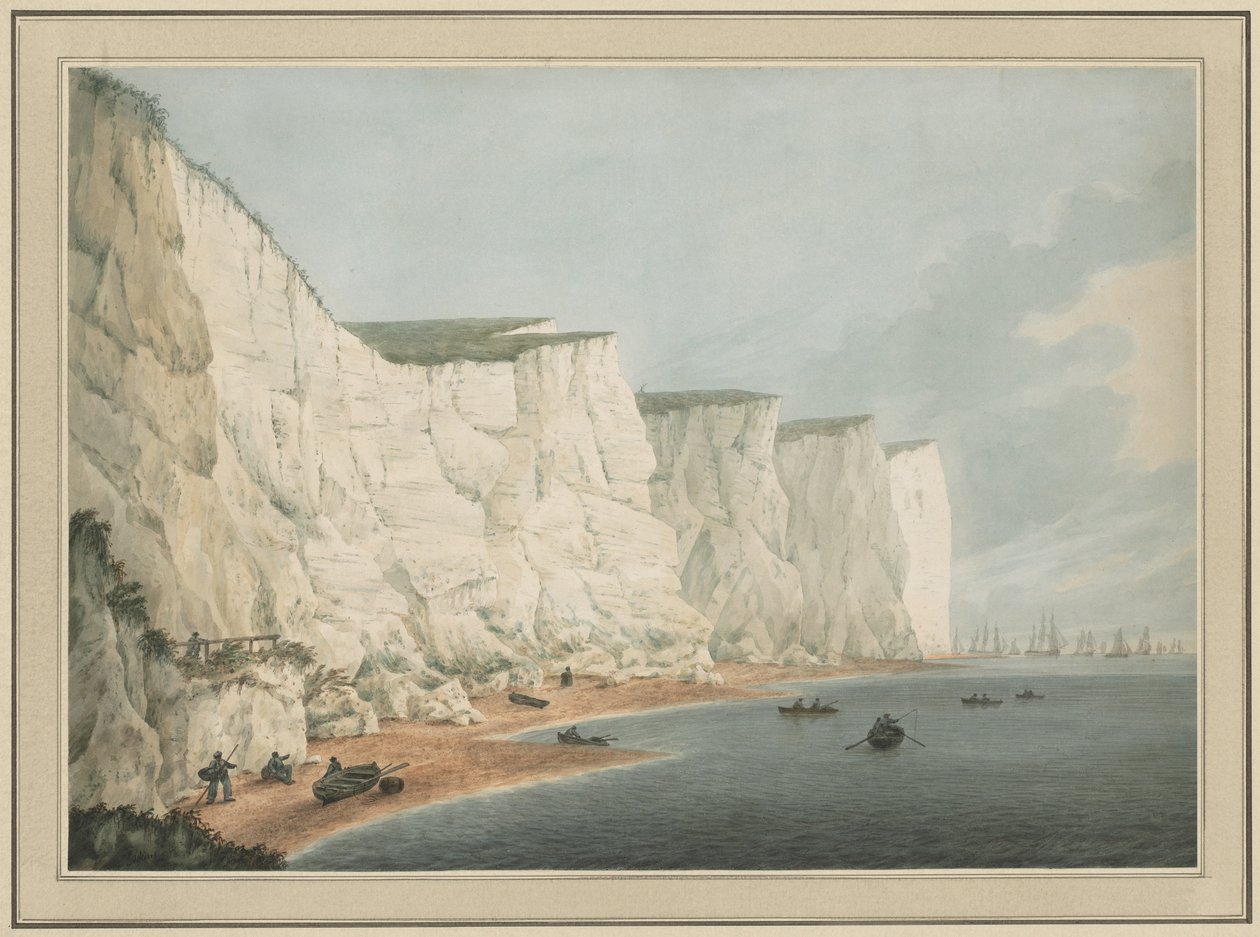 The Fleet Off the Coast, Beachy Head, c. 1790-1805. alkotó: Samuel Atkins