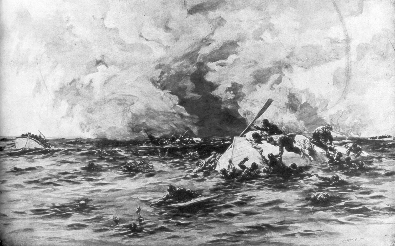 Az RMS Lusitania mentőcsónakjai, 1915. május 7., 1926 alkotó: Samuel Begg