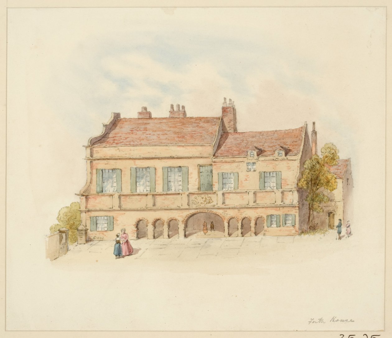 Forth House - Elölnézet (ceruza és WC papíron) alkotó: Samuel Bilston