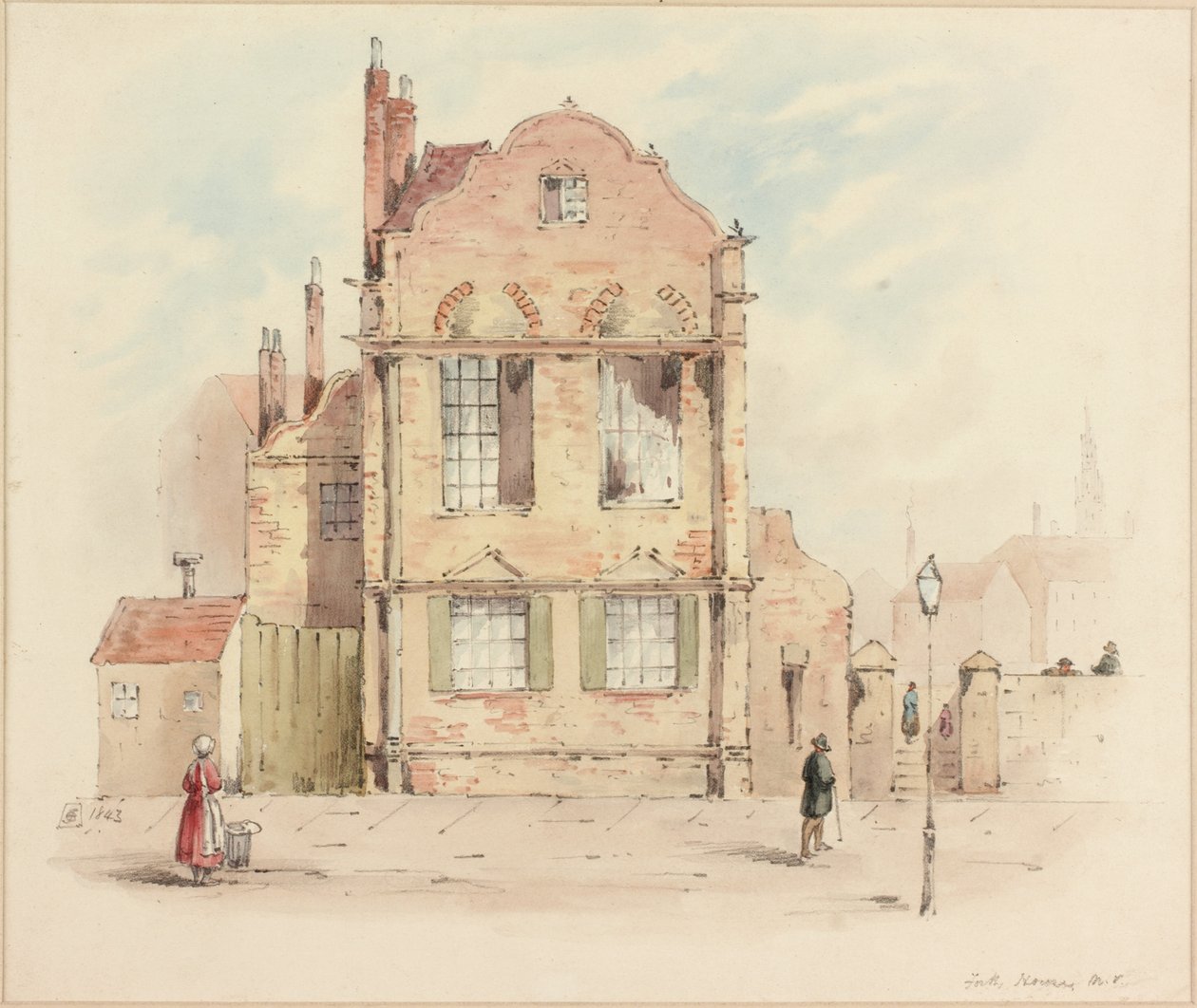 Forth House, Newcastle upon Tyne, 1843 (ceruza és wc papírra) alkotó: Samuel Bilston