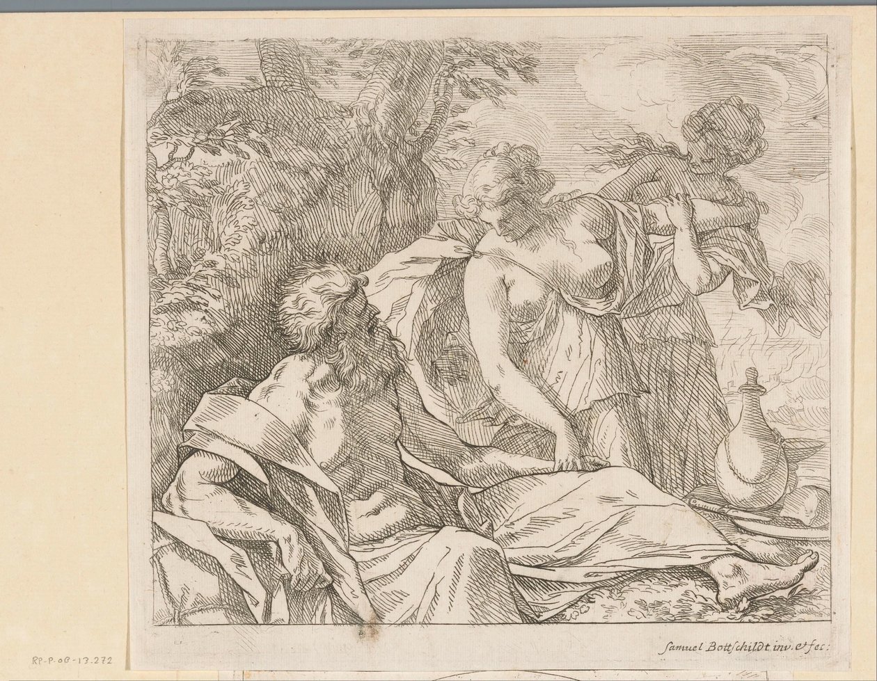 Lót és lányai Különféle minták (sorozat címe) Opera Varia Historica, Poetica & Iconologica (sorozat címe) alkotó: Samuel Bottschild