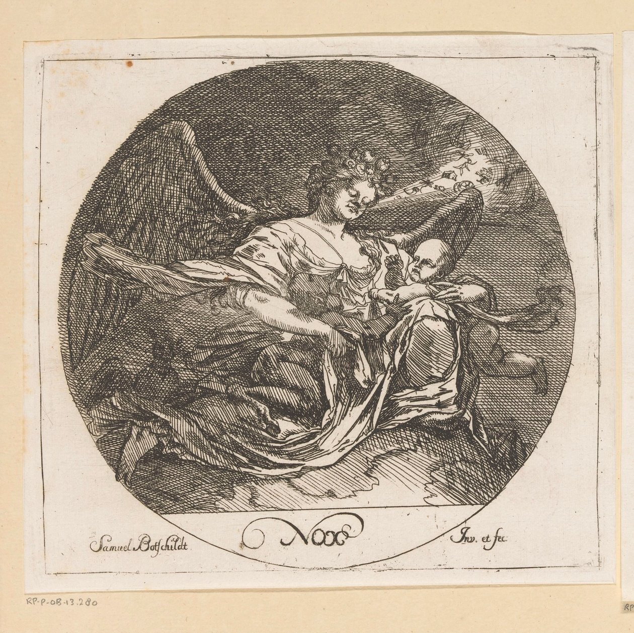 Nox (éjszaka) Nox (cím az objektumon) A nap négyszerese (sorozat címe) Különféle minták (sorozat címe) Opera Varia Historica, Poetica & Iconologica (sorozat címe) alkotó: Samuel Bottschild
