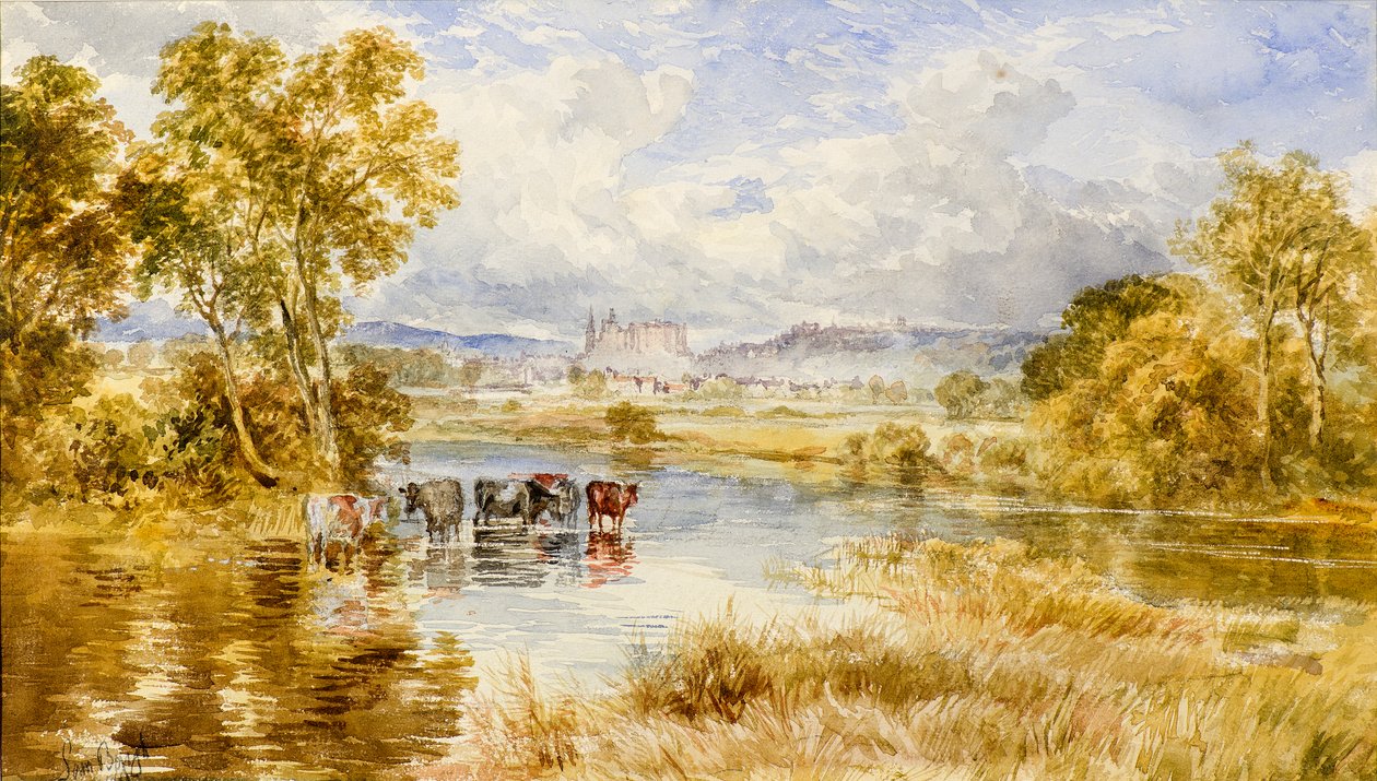 Táj, 1860 körül (akvarell) alkotó: Samuel Bough