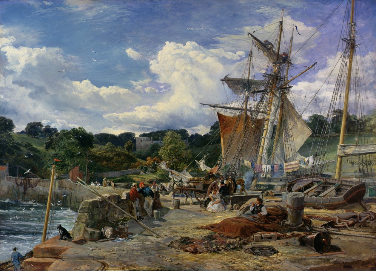 The Pier Head, Aberdour, Firth of Forth, 1865 alkotó: Samuel Bough