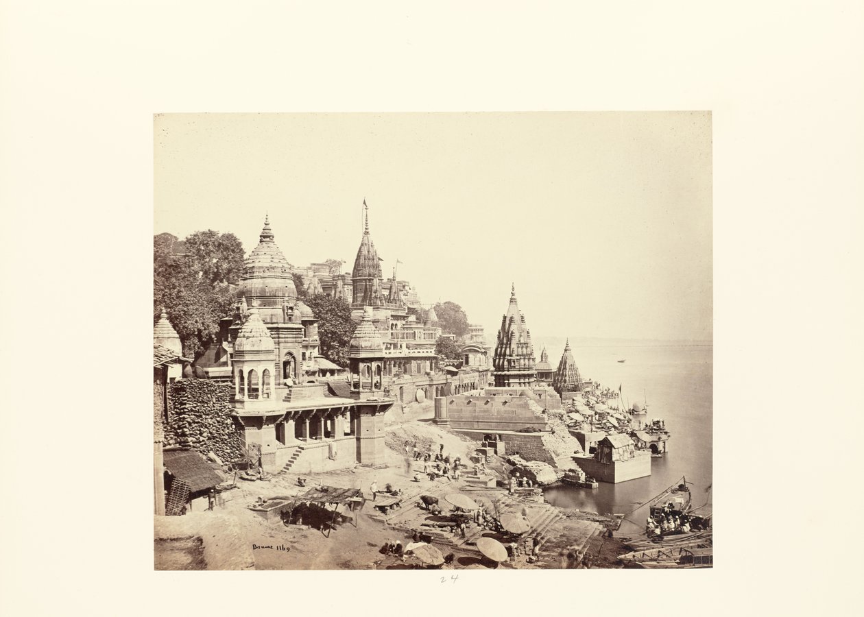 Benares; Az égő Ghat alkotó: Samuel Bourne