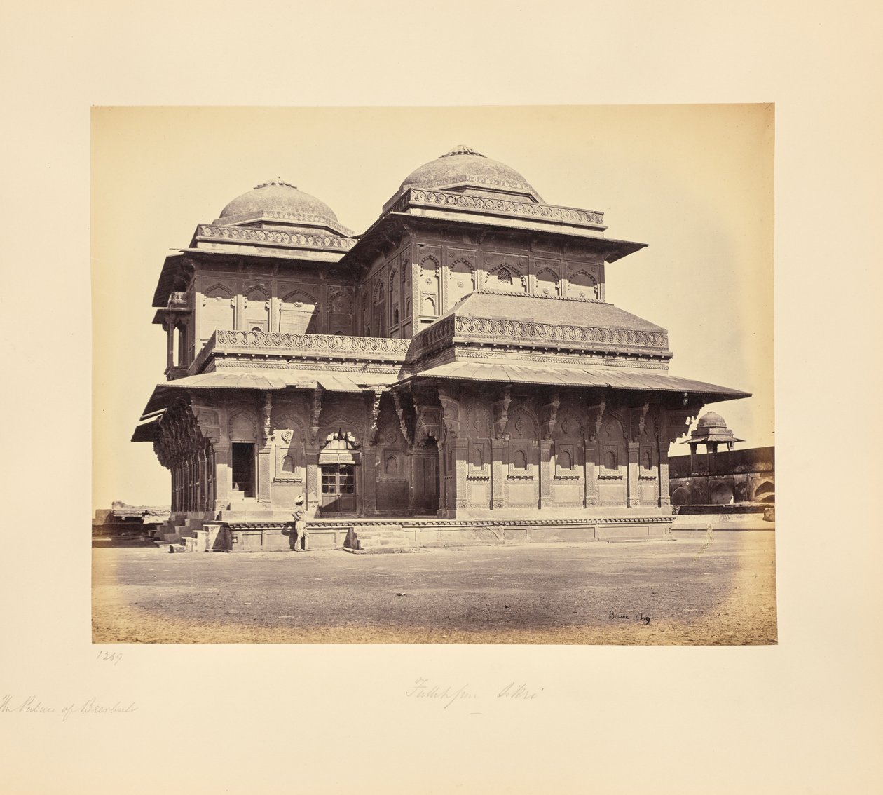 Fatehpur Szikrí; Birbal palotája alkotó: Samuel Bourne