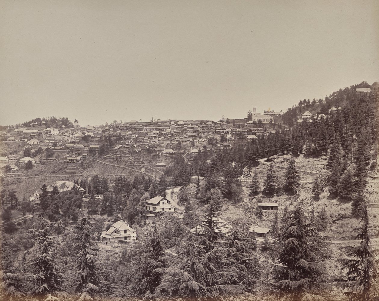 Simla. Kilátás az Oakover House-ból alkotó: Samuel Bourne