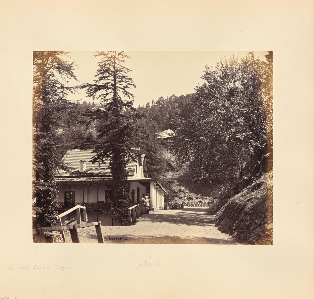 Simla; The Mall, Combermere Ridge alkotó: Samuel Bourne