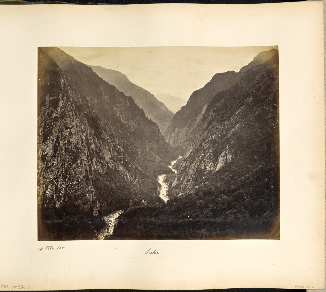 A Gangesz-völgy Suki faluból nézve, este alkotó: Samuel Bourne