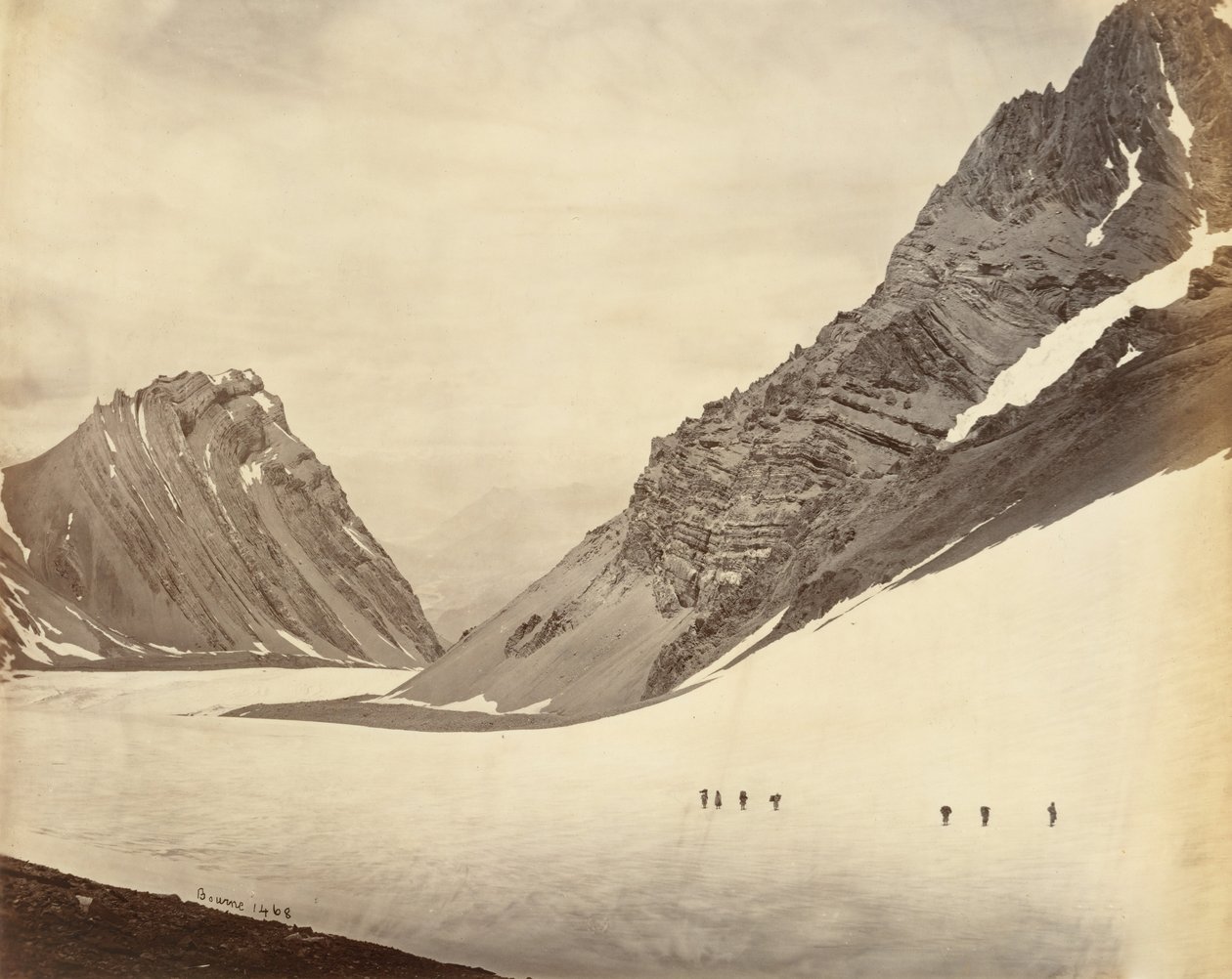 A Manirung-hágó, 1860-as évek. alkotó: Samuel Bourne