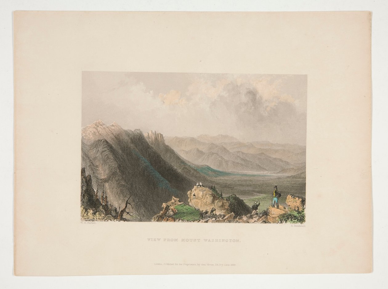 Kilátás a Mount Washingtonról, Nathaniel Parker Willis illusztrációja alkotó: Samuel Bradshaw