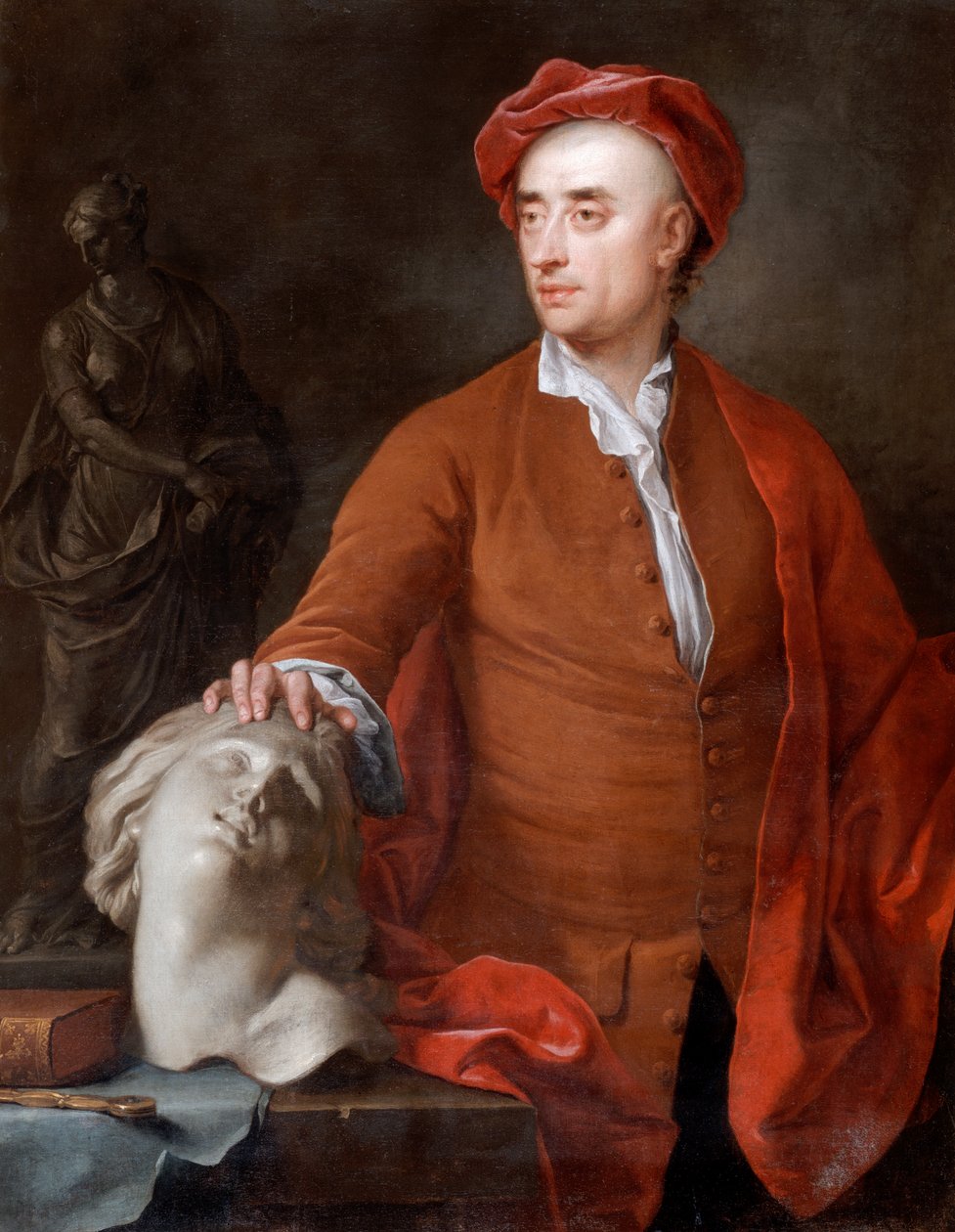 John Michael Rysbrack portréja, feltételezett, 18. század. alkotó: Samuel Buck