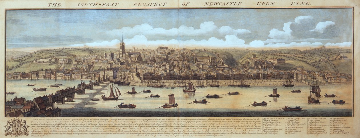 Newcastle Upon Tyne délkeleti kilátása alkotó: Samuel Buck