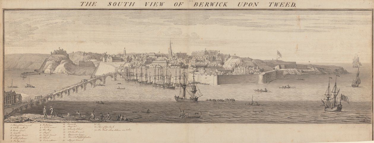 Berwick Upon Tweed déli képe alkotó: Samuel Buck