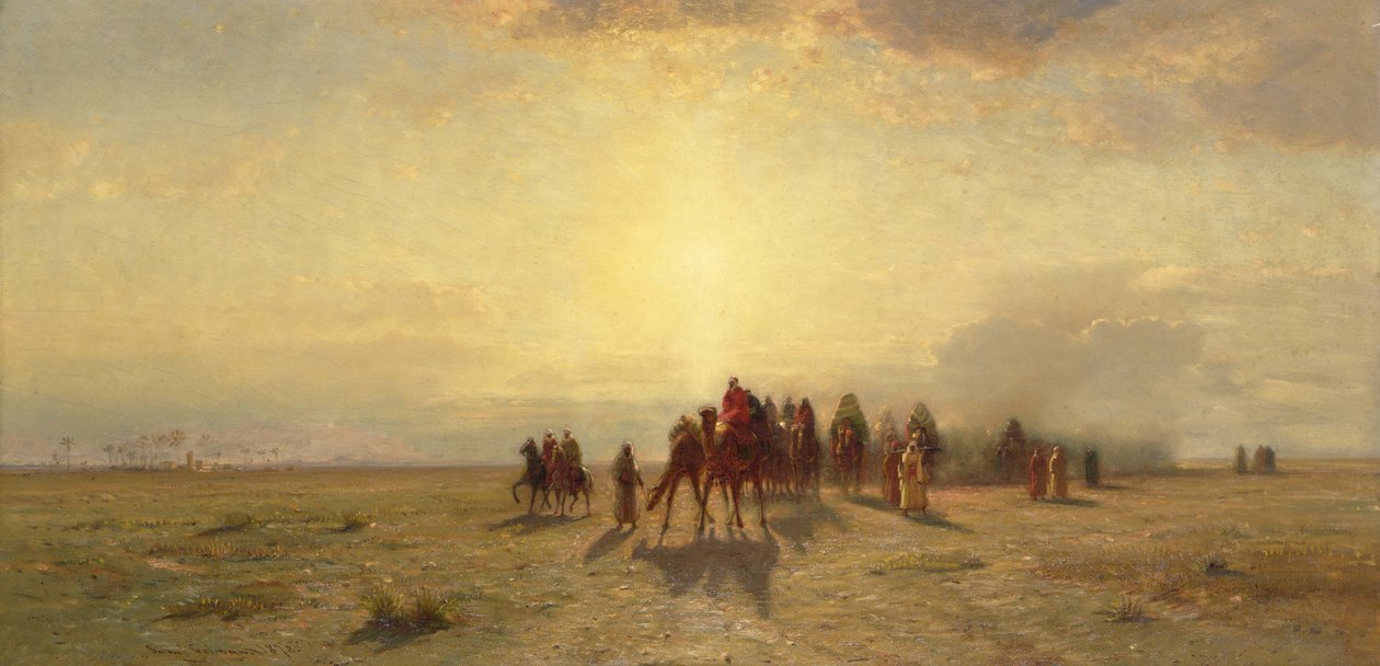 Karaván a sivatagban alkotó: Samuel Colman
