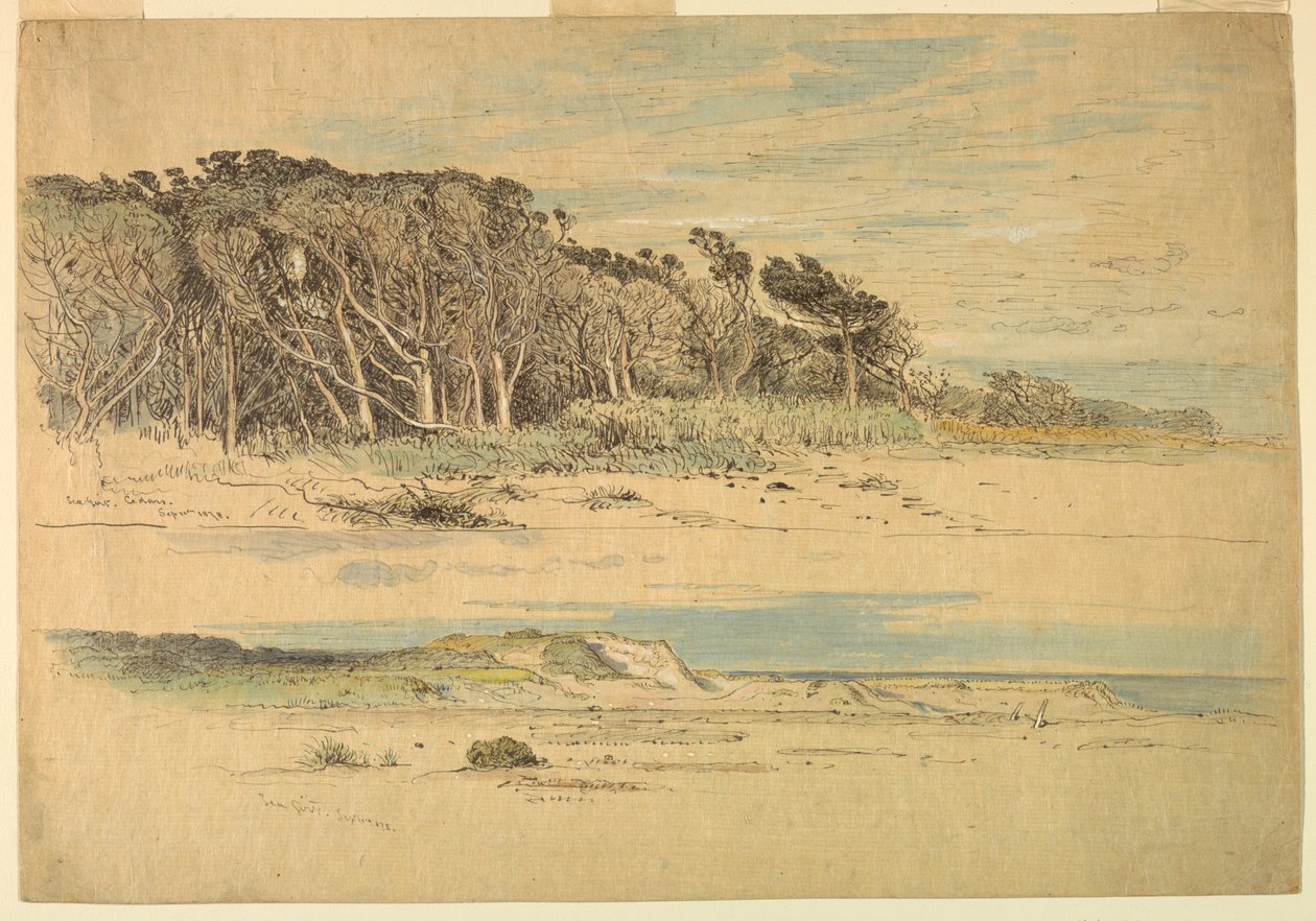 Rajz, Sea Girt, New Jersey, 1878. szeptember 11. alkotó: Samuel Colman