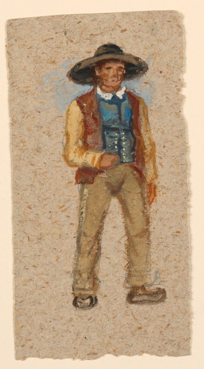 Rajz, vázlat. Francia paraszt, 1874 alkotó: Samuel Colman